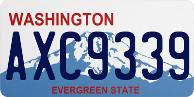 WA license plate AXC9339