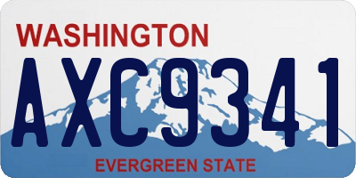 WA license plate AXC9341