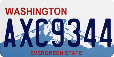 WA license plate AXC9344