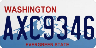 WA license plate AXC9346
