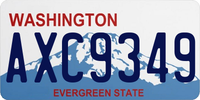 WA license plate AXC9349