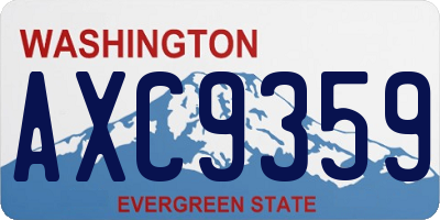 WA license plate AXC9359