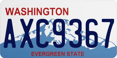 WA license plate AXC9367