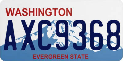 WA license plate AXC9368