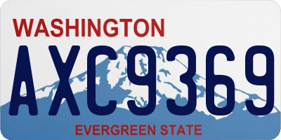 WA license plate AXC9369