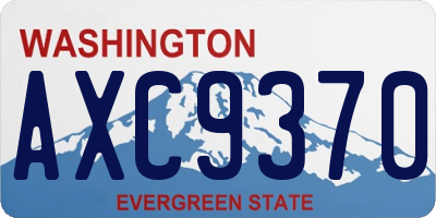 WA license plate AXC9370