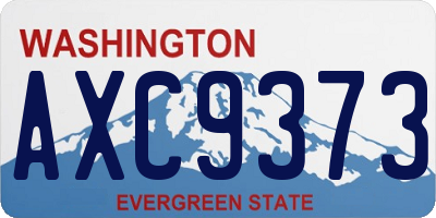 WA license plate AXC9373