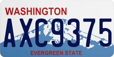 WA license plate AXC9375