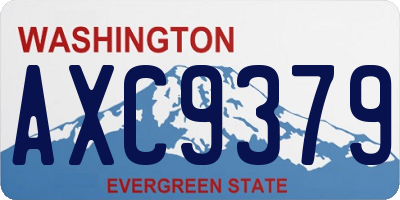 WA license plate AXC9379