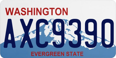 WA license plate AXC9390