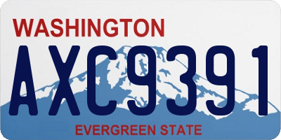 WA license plate AXC9391