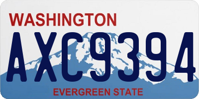 WA license plate AXC9394