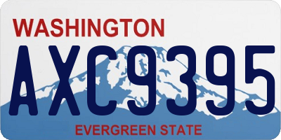 WA license plate AXC9395