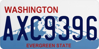 WA license plate AXC9396