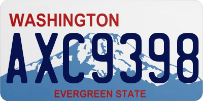 WA license plate AXC9398