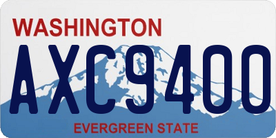 WA license plate AXC9400