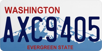 WA license plate AXC9405