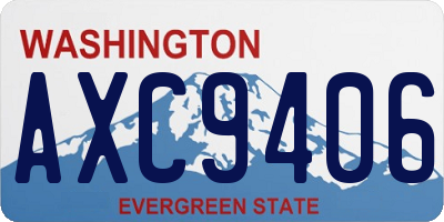 WA license plate AXC9406