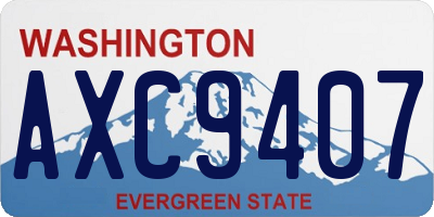 WA license plate AXC9407