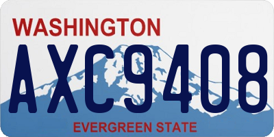 WA license plate AXC9408