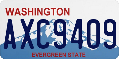 WA license plate AXC9409