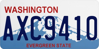 WA license plate AXC9410