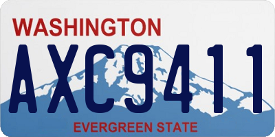 WA license plate AXC9411