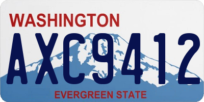 WA license plate AXC9412