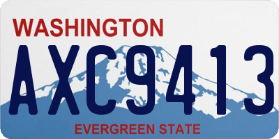 WA license plate AXC9413