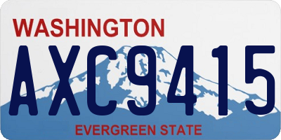 WA license plate AXC9415