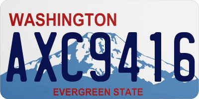 WA license plate AXC9416