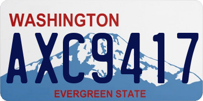 WA license plate AXC9417