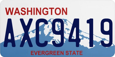 WA license plate AXC9419