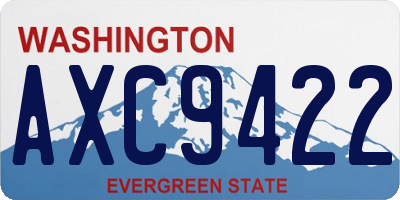 WA license plate AXC9422