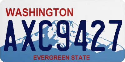 WA license plate AXC9427
