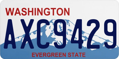 WA license plate AXC9429