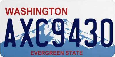 WA license plate AXC9430