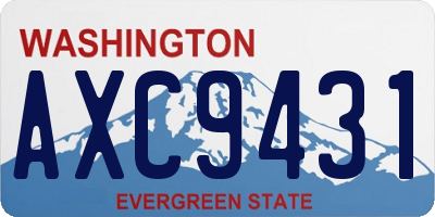 WA license plate AXC9431