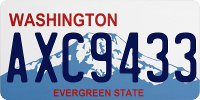 WA license plate AXC9433