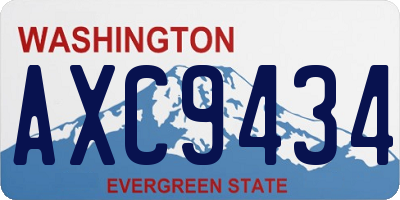 WA license plate AXC9434