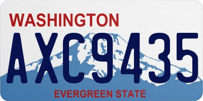 WA license plate AXC9435