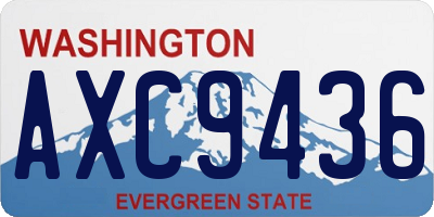 WA license plate AXC9436