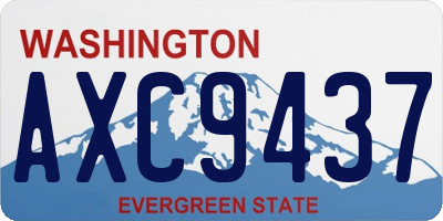 WA license plate AXC9437
