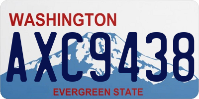 WA license plate AXC9438