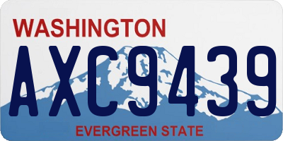 WA license plate AXC9439