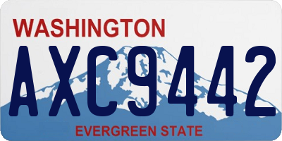 WA license plate AXC9442