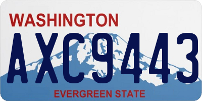 WA license plate AXC9443