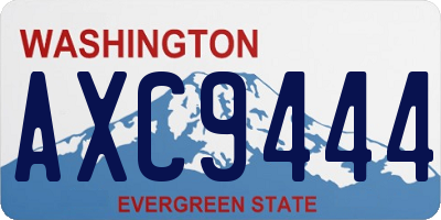 WA license plate AXC9444