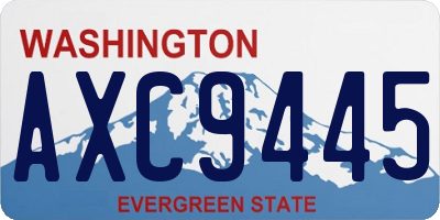 WA license plate AXC9445