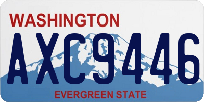 WA license plate AXC9446